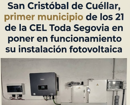 Imagen Primer municipio de Segovia en poner en funcionamiento su instalación fotovoltaica